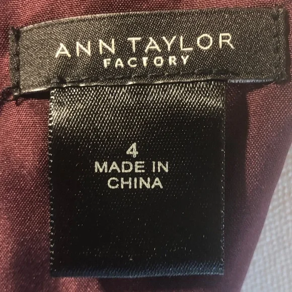 Plum A-line Cotton Blend Lace Midi Dress Ann Taylor - Picture 13 of 15